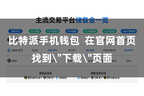 比特派手机钱包 在官网首页找到