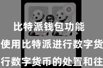 比特派钱包功能 即可浮松使用比特派进行数字货币的处置和往复