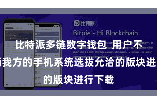 比特派多链数字钱包  用户不错把柄我方的手机系统选拔允洽的版块进行下载
